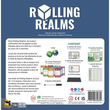 Rolling Realms - Jeu de Stratégie - Roll & Write - Matagot