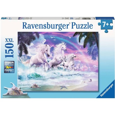 Puzzle 150 pièces xxl : licornes sur la plage - Ravensburger