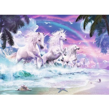 Puzzle 150 pièces xxl : licornes sur la plage - Ravensburger