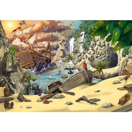 Escape puzzle kids 368 pièces : l'aventure des pirates - Ravensburger