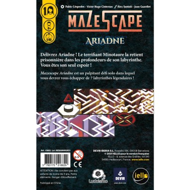Mazescape - Ariadne - Un jeu de Labyrinthe solitaire - Iello