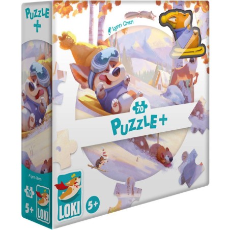 Puzzle + - Loki fait de la Luge - Loki - Jeux enfants - Iello