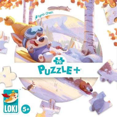 Puzzle + - Loki fait de la Luge - Loki - Jeux enfants - Iello