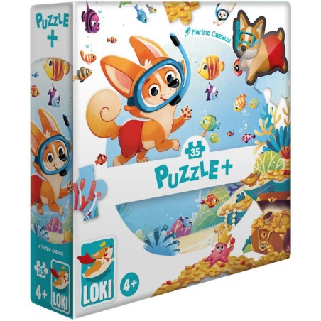 Puzzle + - Loki fait de la Plongée - Loki - Jeux enfants - Iello
