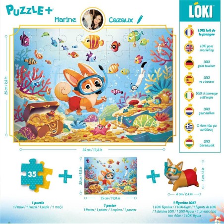Puzzle + - Loki fait de la Plongée - Loki - Jeux enfants - Iello
