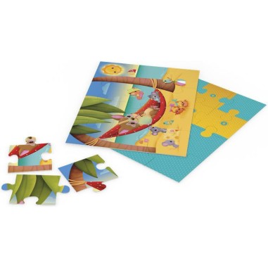 Puzzle + - Loki à la Plage - Loki - Jeux enfants - Iello