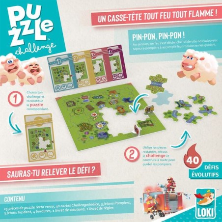 Puzzle Challenge : Pompiers à la rescousse - Jeux de société - Iello