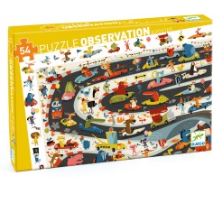 Puzzle observation - Rallye automobile - 54 pcs - Fsc Mix - Djeco