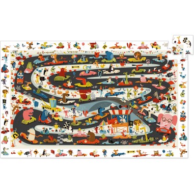 Puzzle Observation : Rallye Automobile – 54 Pièces - Jeux enfants - Djeco