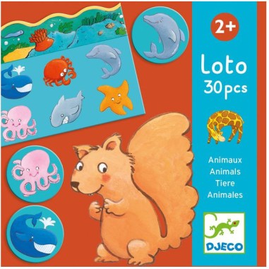Loto des animaux 30 pièces - jeu éducatif enfant - Djeco