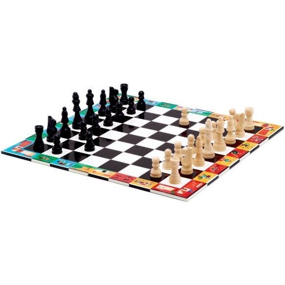 Jeu d'Echecs et de Dames en mallette Djeco