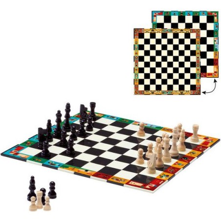 Jeu d'Echecs et de Dames en mallette - Un jeu - Djeco