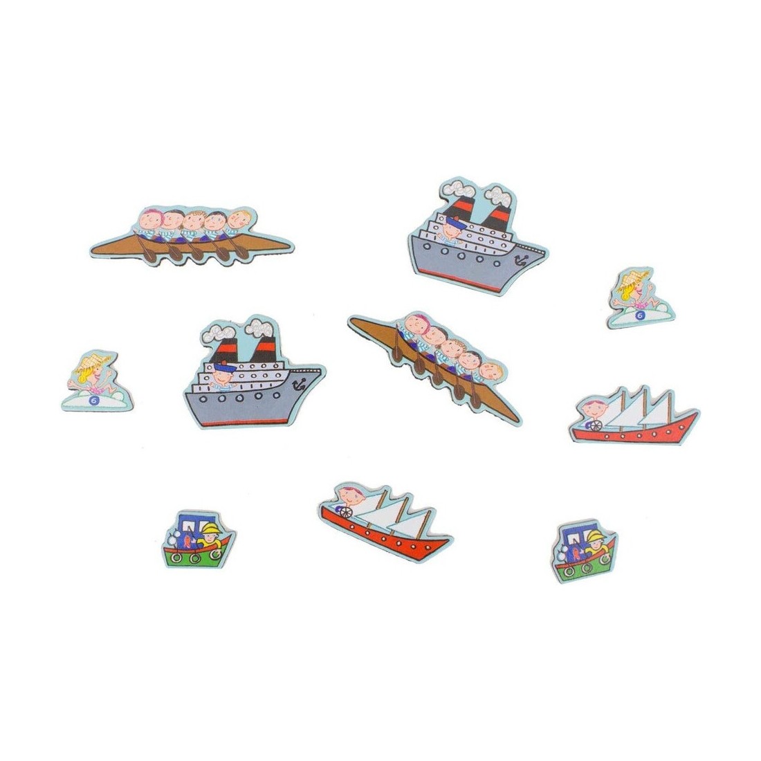 Djeco Naviplouf Gioco Battaglia Navale Magnetica Per Bambini 5-10 Anni: 2 Giocatori, Tavole Magnetiche E Navi In Legno