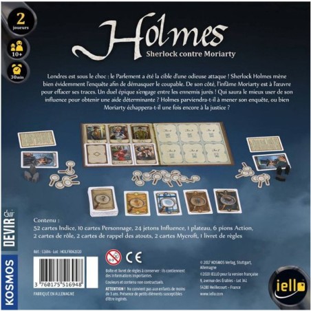 Holmes : Sherlock contre Moriarty - Jeu de CartesEsprit Jeu - Iello