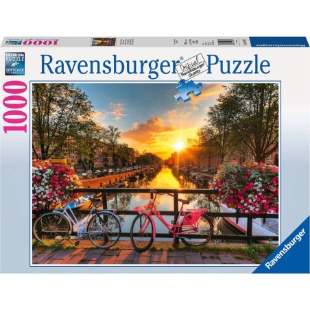 Puzzle 1000 pcs : Vélos à Amsterdam - Un jeu - Ravensburger