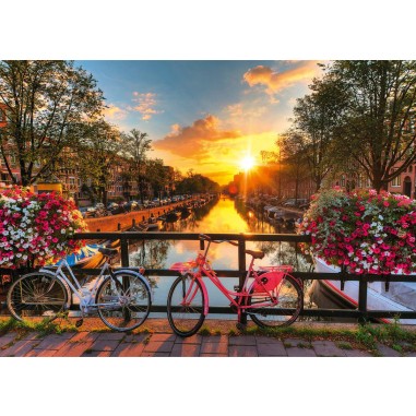Puzzle 1000 pcs : Vélos à Amsterdam - Un jeu - Ravensburger