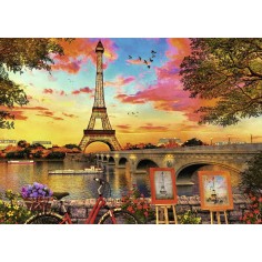 Puzzle 1000 pcs : Les quais de Seine - Un jeu - Ravensburger 2