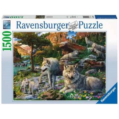 Ravensburger - Puzzle -1500p : Loups Printemps