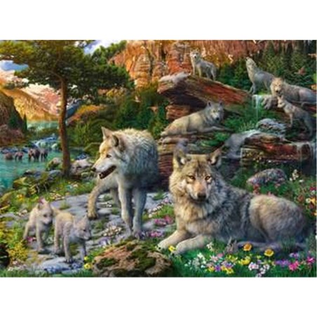 Puzzle Loups au printemps - 1500 pcs - Un jeu - Ravensburger