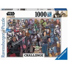 Puzzle 1000 pièces : challenge puzzle : star wars mandalorian : baby yoda - Ravensburger