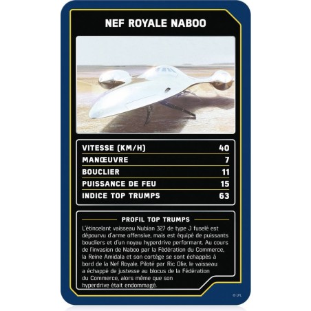 Top Trumps Star Wars - Vaisseaux Spatiaux - Jeux de société - Winning Moves