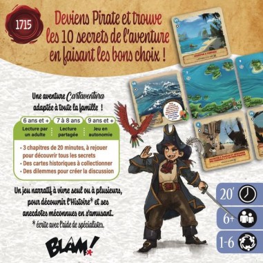 Le Trésor de Libertalia - Cartaventura Odyssée - Jeu Narratif dès 6 Ans - Blam