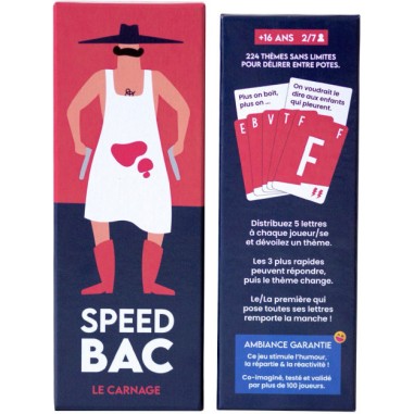 Speed Bac Rouge - Jeu de Cartes et Ambiance - Pixiegames