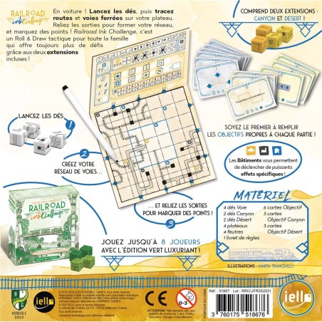 Railroad Ink Challenge - Jaune - Iello - Jeux de société - Horrible Guild