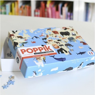 Puzzle - Animaux 500 pièces - Jeux classiques - Poppik