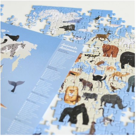 Puzzle - Animaux 500 pièces - Jeux classiques - Poppik