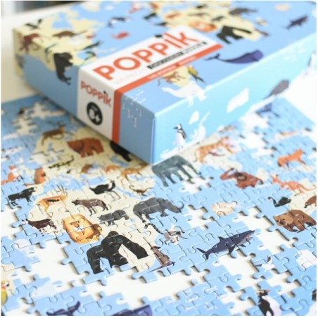 Puzzle - Animaux 500 pièces - Jeux classiques - Poppik
