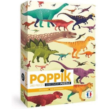Puzzle - Dinosaures 280 pièces - Jeux classiques - Poppik