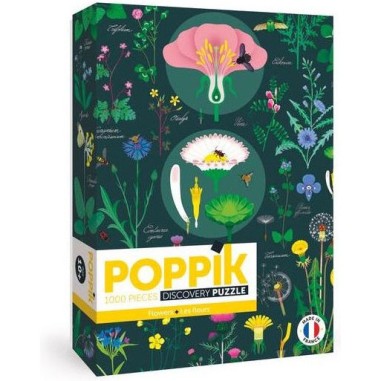 Puzzle - Fleurs botaniques 1000 pièces - Jeux classiques - Poppik
