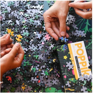 Puzzle - Fleurs botaniques 1000 pièces - Jeux classiques - Poppik