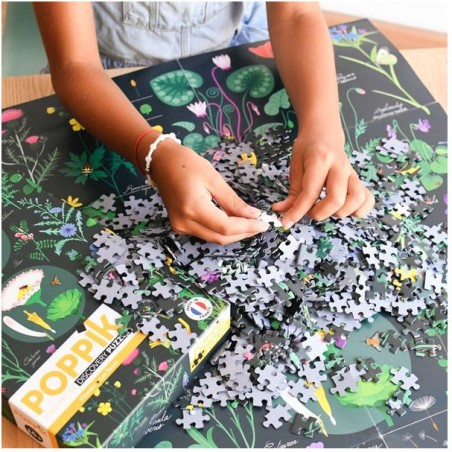 Puzzle - Fleurs botaniques 1000 pièces - Jeux classiques - Poppik
