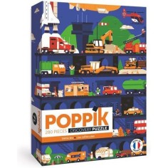 Puzzle Les véhicules 280 pièces - Puzzle enfant - Poppik 2