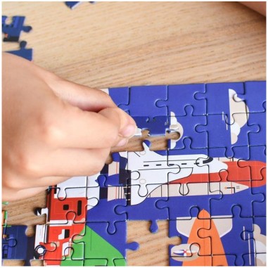 Puzzle Les véhicules 280 pièces - Puzzle enfant - Poppik