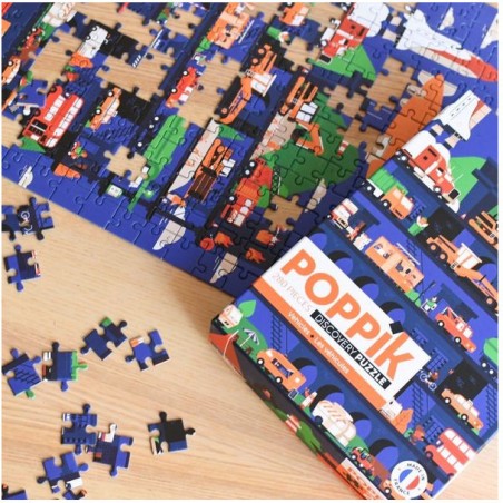 Puzzle Les véhicules 280 pièces - Puzzle enfant - Poppik