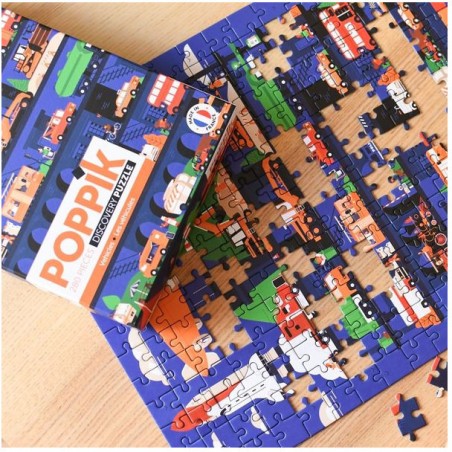 Puzzle Les véhicules 280 pièces - Puzzle enfant - Poppik