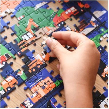 Puzzle Les véhicules 280 pièces - Puzzle enfant - Poppik
