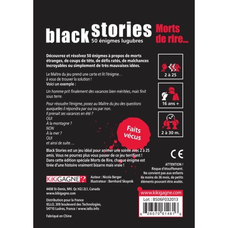 Black Stories Mort de Rire - Jeu de société - Kikigagne - Kikigagne ?