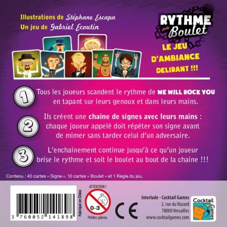 Rythme & Boulet - jeu d'ambiance - Asmodée - Cocktail Games