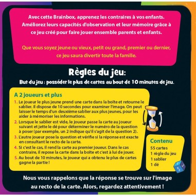 BrainBox: les Contraires - Jeux de société - Green Board Game Company - Green Board Games