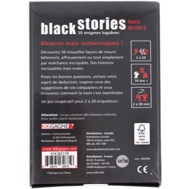 Black Stories - Mort de Rire 2 - Jeu d'ambiance ados adultes - Iello - Kikigagne ?