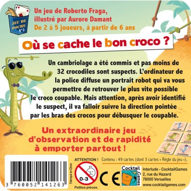 Rapidcroco - Jeu de société - Cocktail games - Asmodée