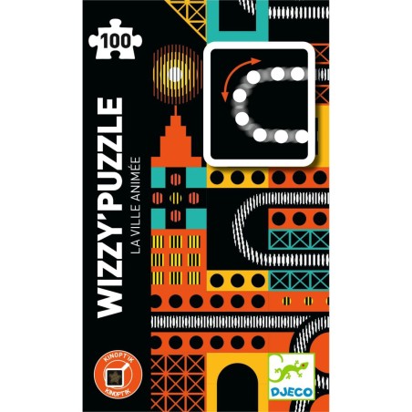 Wizzy Puzzle - La Ville Animée - 100 Pièces - Jeux enfants - Djeco