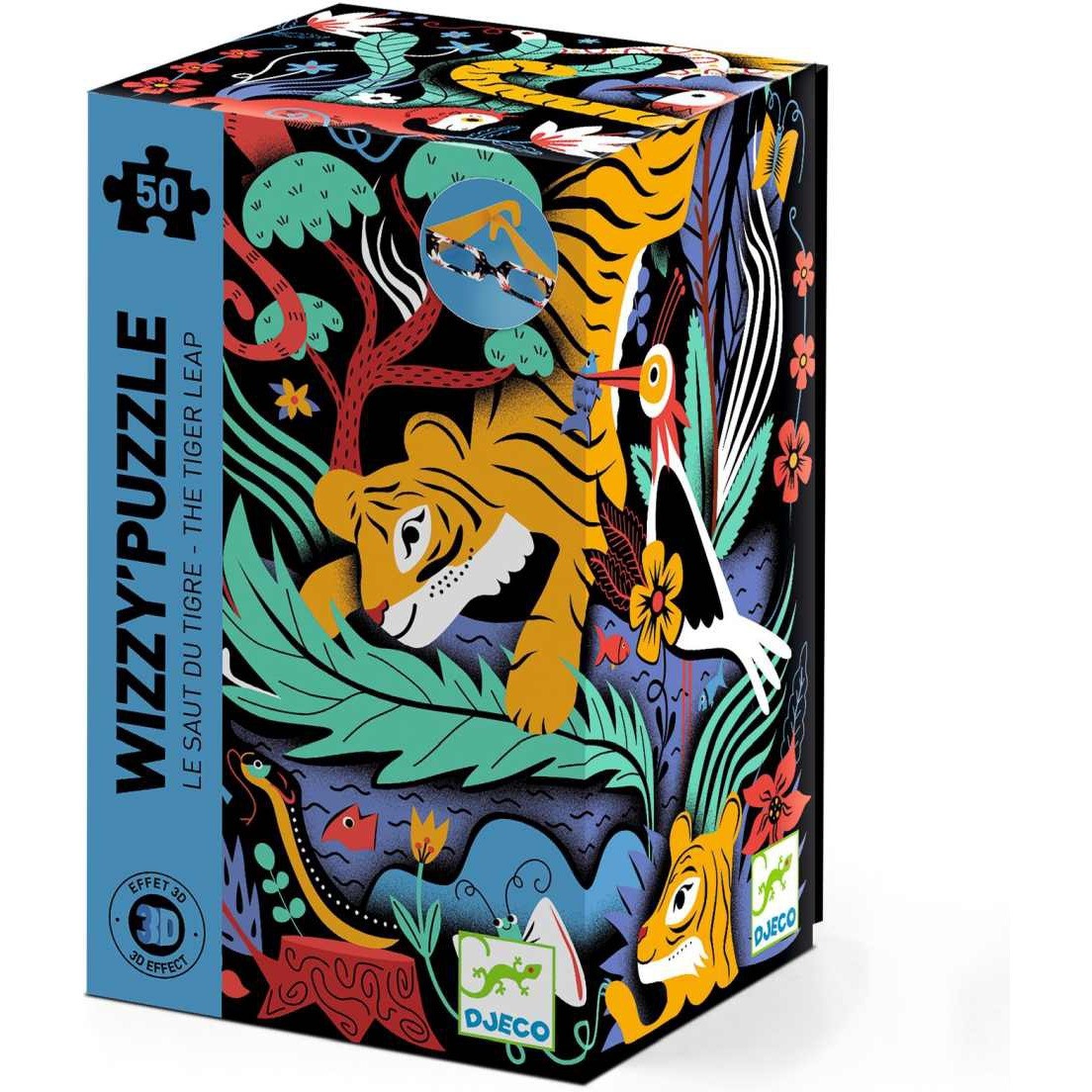 Wizzy' Puzzle Le Saut du Tigre 50 pièces Puzzle Djeco
