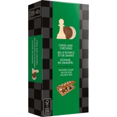 Jeu d'échecs et de dames pliable en bois - Mixlore