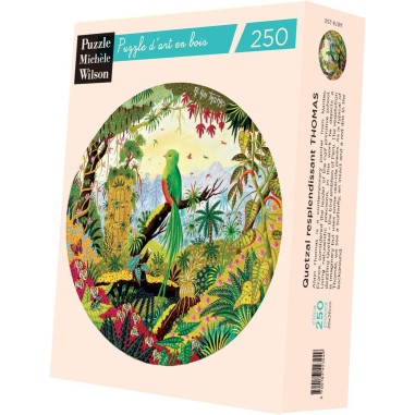 Puzzle - Alain Thomas - Quetzal Resplendissant - 250 Pièces - Puzzle Michèle Wilson