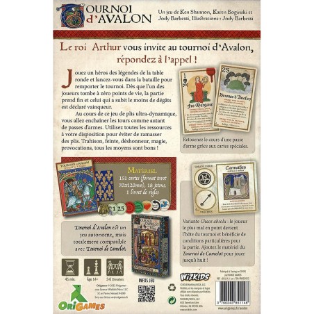 Le Tournoi d’Avalon - Jeux de société - Origames
